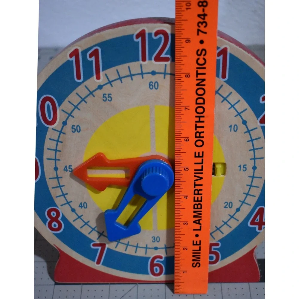 Melissa & Doug Turn & Tell Wooden Educational Learning Clock Toy 4284 Classic